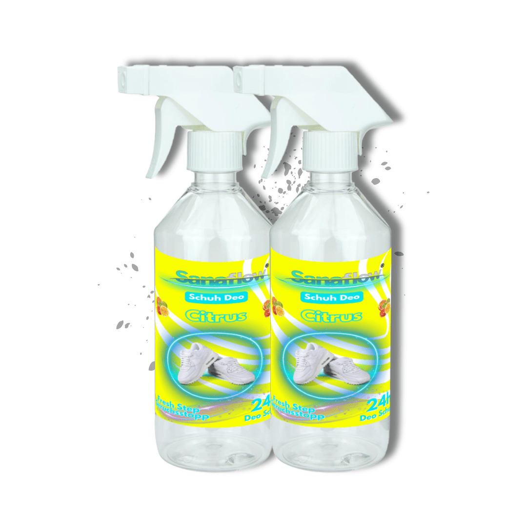 Schuh Deo Citrus – Geruchsstopp, Geruchsentferner & Schuhspray gegen Schweißgeruch, langanhaltende Frische - Sanaflow - Geruchsentferner