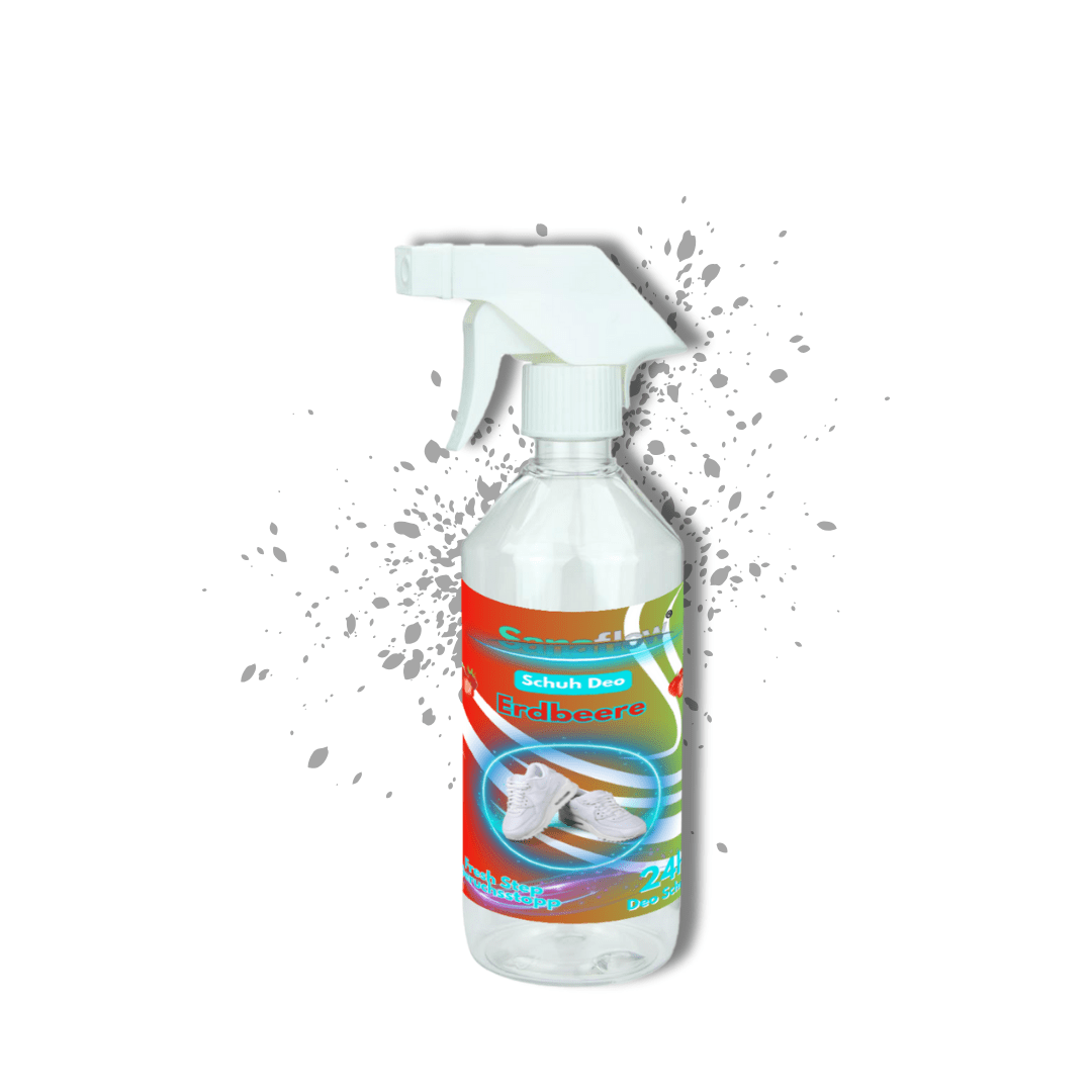 Schuh Deo Erdbeere – Geruchsstopp, Geruchsentferner & Schuhspray gegen Schweißgeruch, langanhaltende Frische - Sanaflow - Geruchsentferner