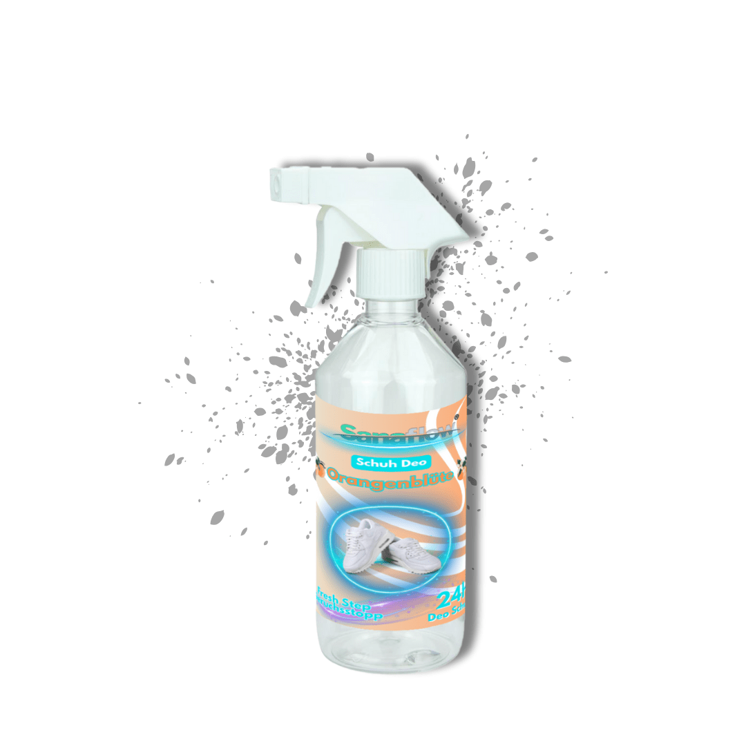 Schuh Deo Orangenblüte – Geruchsstopp, Geruchsentferner & Schuhspray gegen Schweißgeruch, langanhaltende Frische - Sanaflow - Geruchsentferner