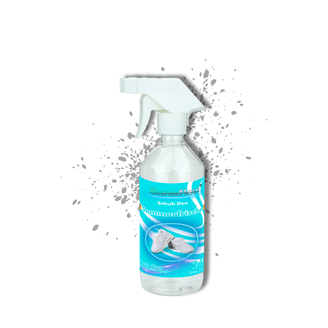 Schuh Deo Sommerfrische – Geruchsstopp, Geruchsentferner & Schuhspray gegen Schweißgeruch, langanhaltende Frische - Sanaflow - Geruchsentferner