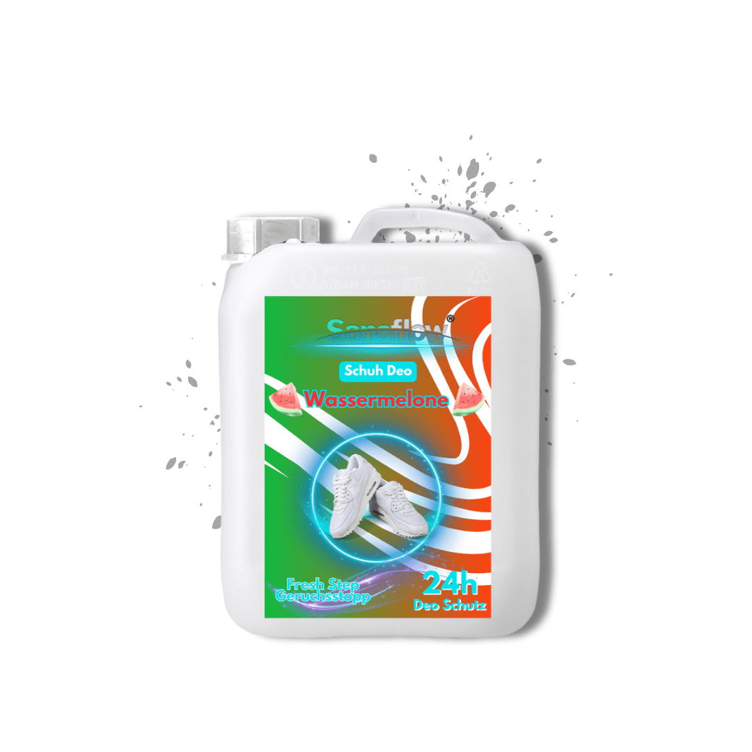 Schuh Deo Wassermelone – Geruchsstopp, Geruchsentferner & Schuhspray gegen Schweißgeruch, langanhaltende Frische - Sanaflow - Geruchsentferner