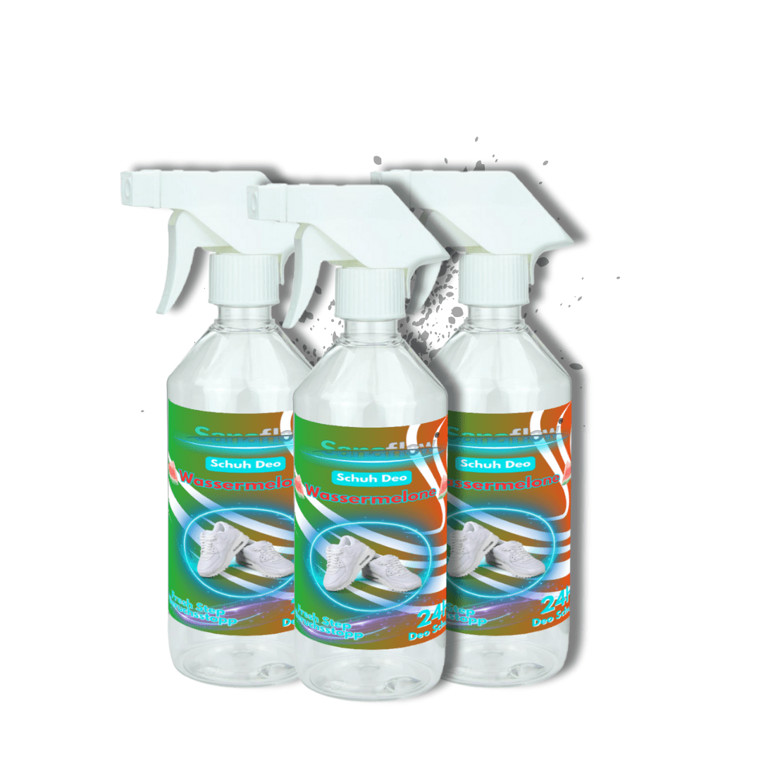 Schuh Deo Wassermelone – Geruchsstopp, Geruchsentferner & Schuhspray gegen Schweißgeruch, langanhaltende Frische - Sanaflow - Geruchsentferner