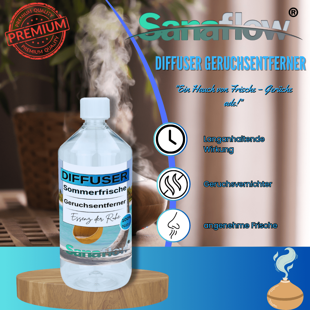 Sommerfrische Sanaflow Raumduft Diffuser – Langanhaltender, natürlicher Duft - Sanaflow - Geruchsentferner