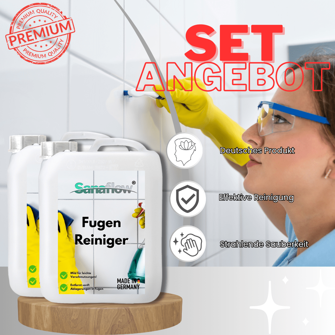 Spezial Fugenreiniger Konzentrat – Ergiebig & effektiv gegen hartnäckige Fugenverschmutzungen - Sanaflow - Fugenreiniger
