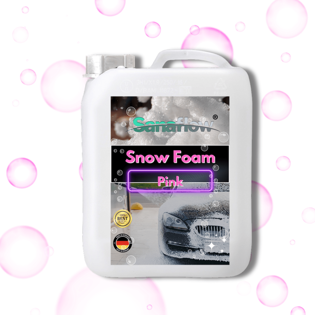 Spezial Snow Foam Pink für alle Lackfarben – Lackschonende Vorreinigung mit intensiver Schaumbildung - Sanaflow - Snow Foam Pink
