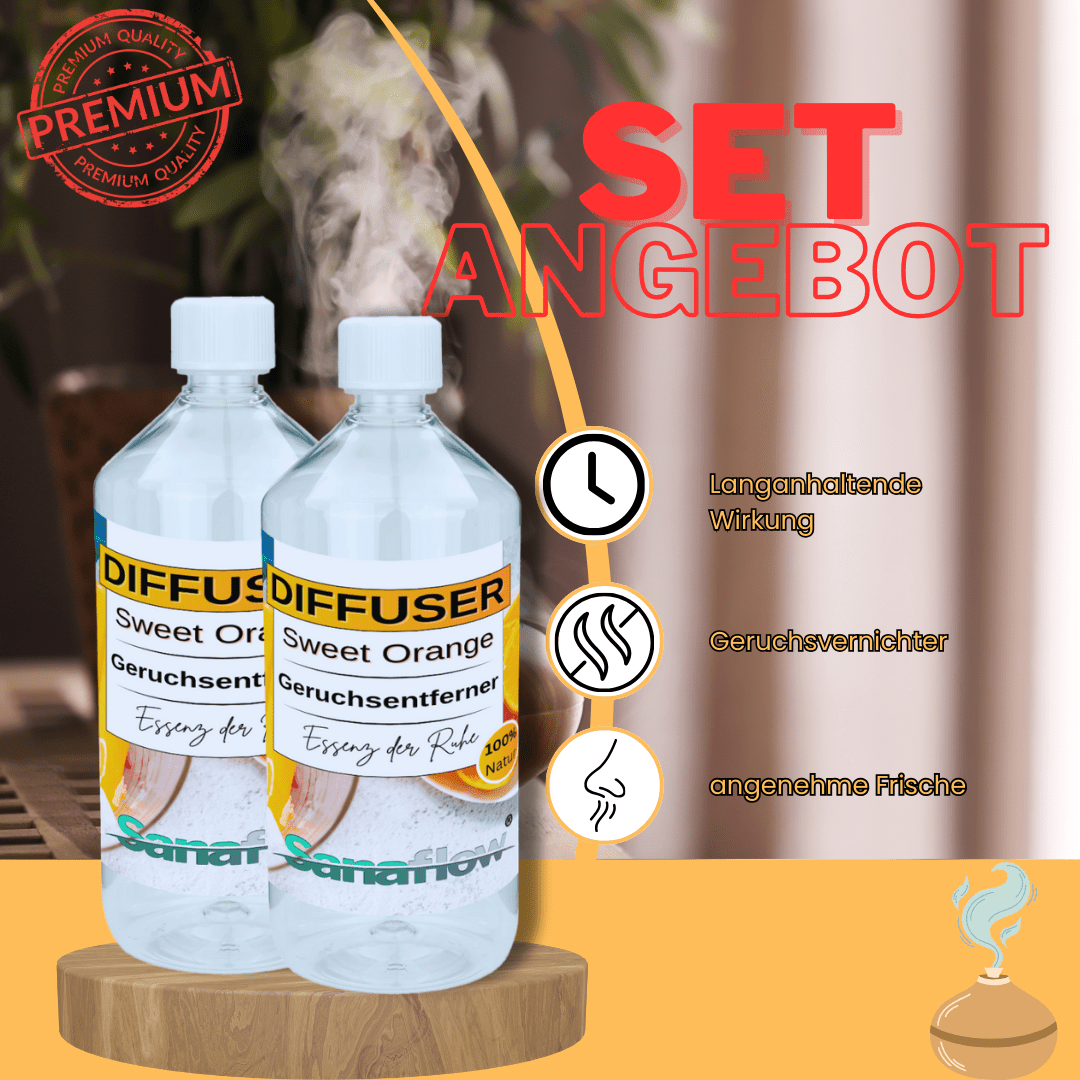 Sweet Orange Sanaflow Raumduft Diffuser – Langanhaltender, natürlicher Duft - Sanaflow - Geruchsentferner