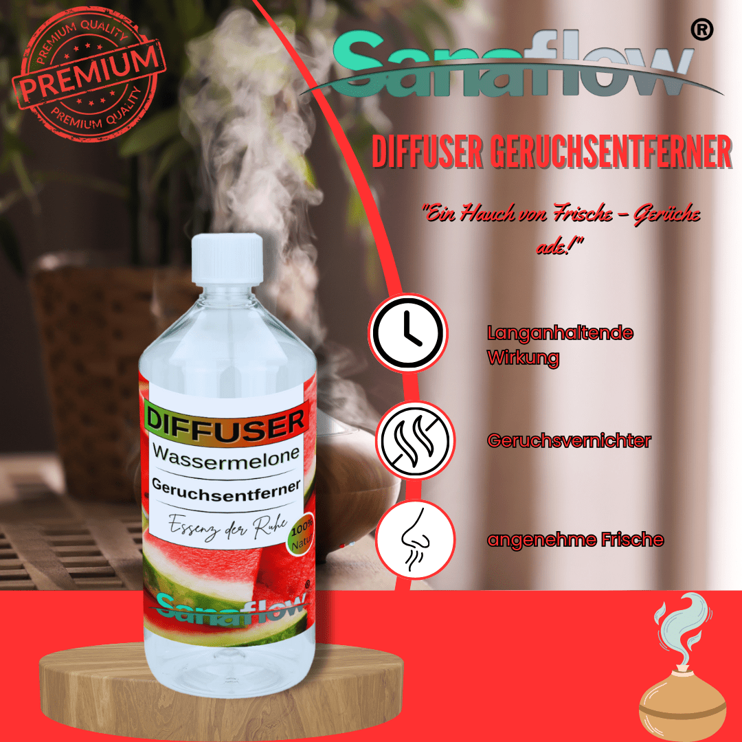 Wassermelone Sanaflow Raumduft Diffuser – Langanhaltender, natürlicher Duft - Sanaflow - Geruchsentferner