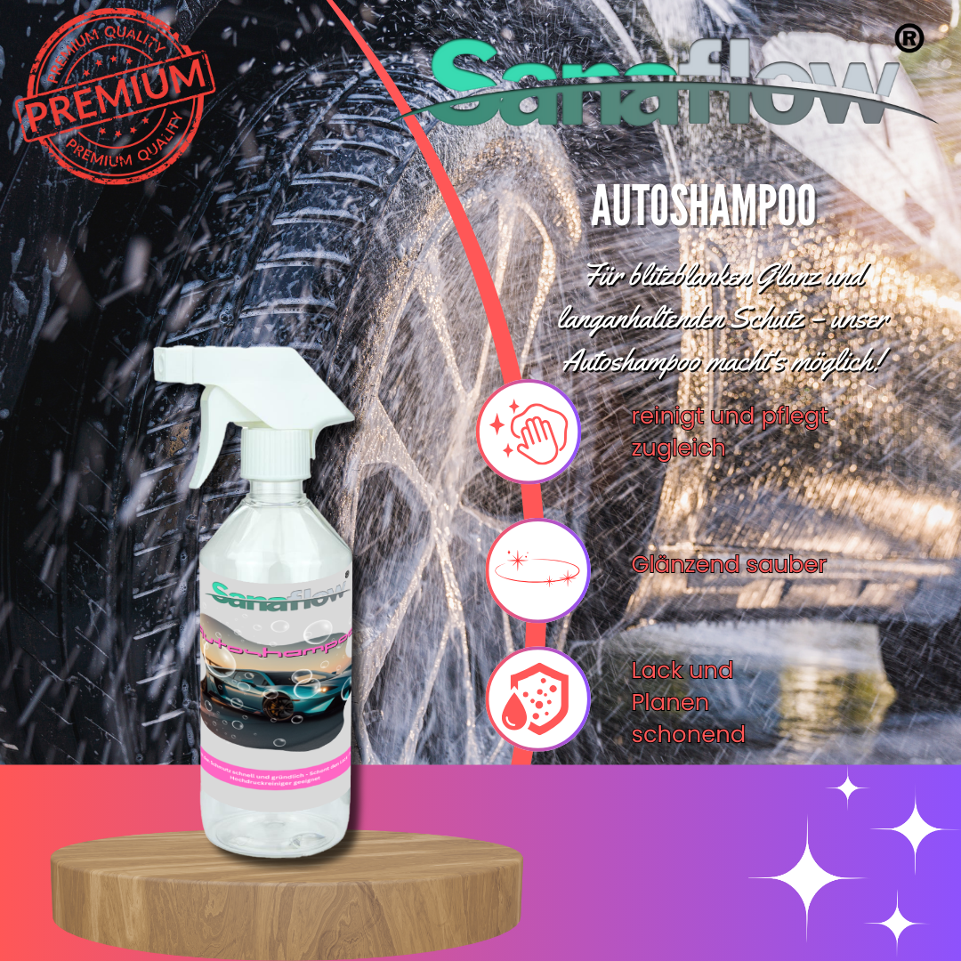 Auto Shampoo für alle Lackarten – Entfernt Schmutz, Staub & Straßenschmutz für strahlenden Glanz