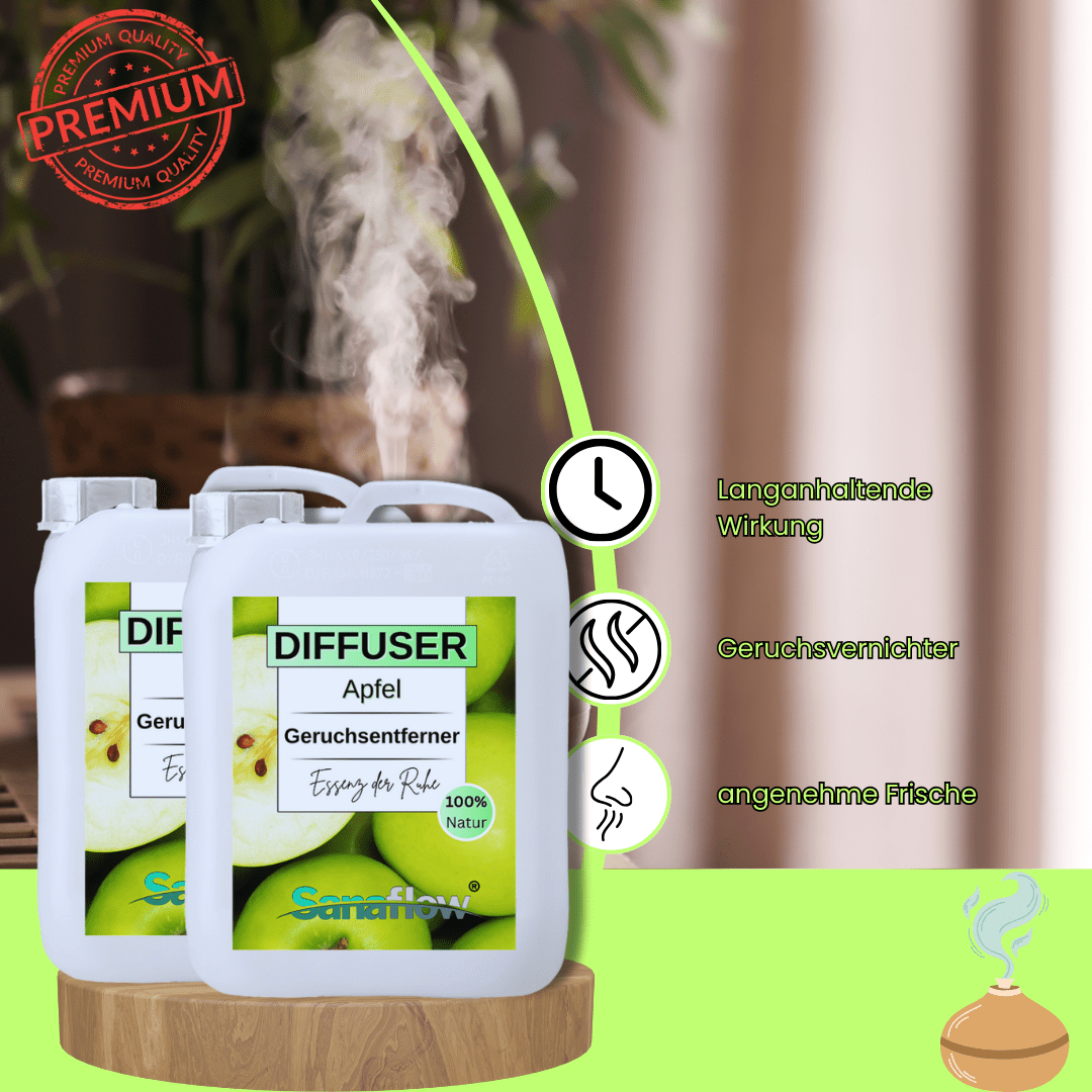 Apfel Sanaflow Raumduft Diffuser – Langanhaltender, natürlicher Duft - Sanaflow - Geruchsentferner