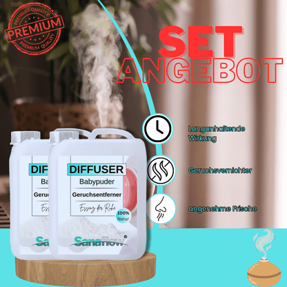 Babypuder Sanaflow Raumduft Diffuser – Langanhaltender, natürlicher Duft - Sanaflow - Geruchsentferner