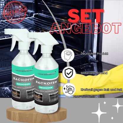 Backofen Reiniger Spray – für eine einfache und effektive Reinigung von Backofen, Grill & Blechen - Sanaflow - Backofenreiniger