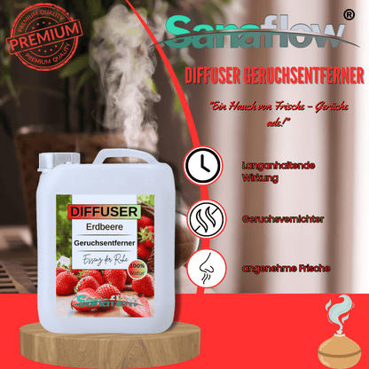 Erdbeere Sanaflow Raumduft Diffuser – Langanhaltender, natürlicher Duft - Sanaflow - Geruchsentferner