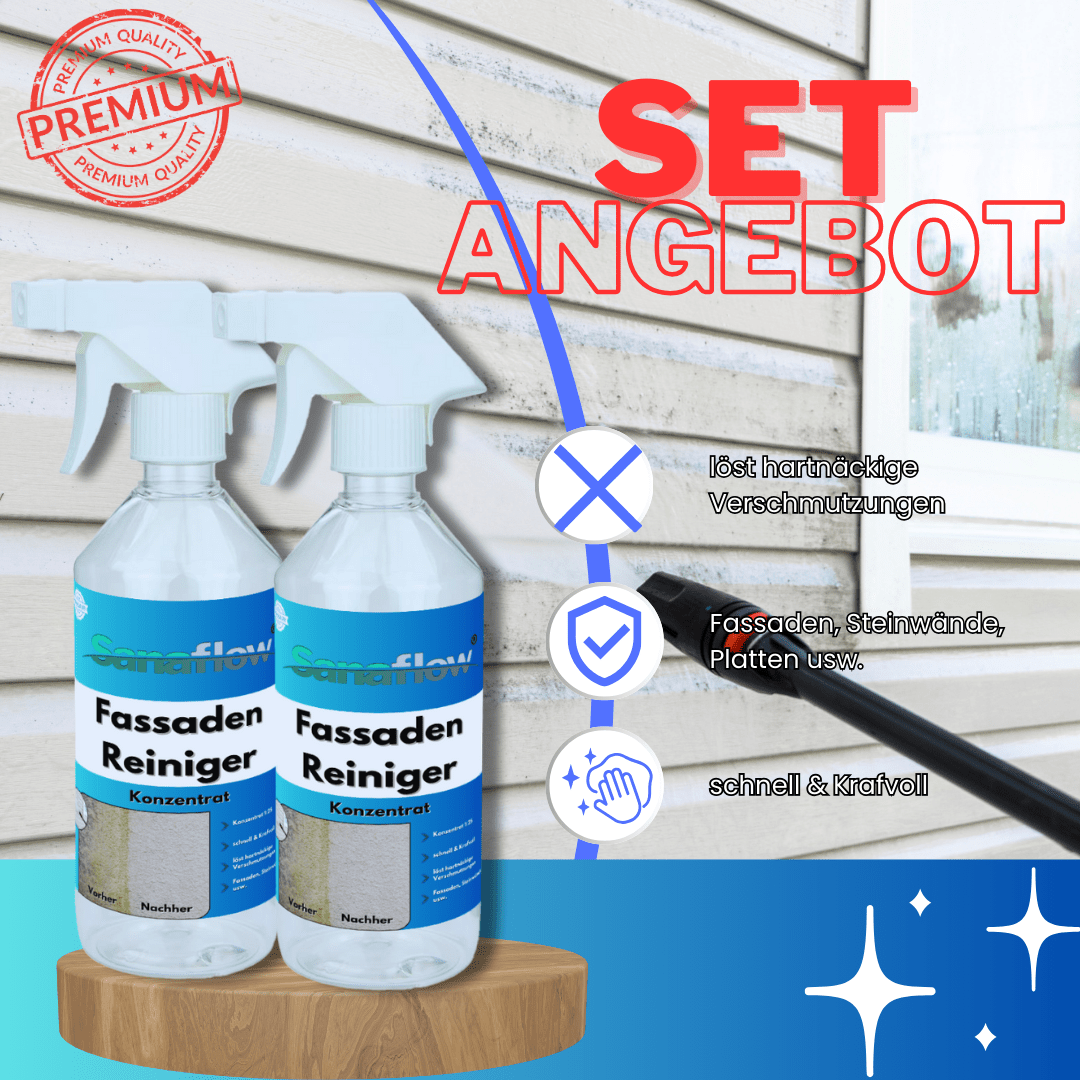 Fassadenreiniger für alle Arten von Hausfassaden – für ein gepflegtes und ansprechendes Haus - Sanaflow - Fassadenreiniger