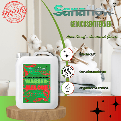 Geruchsentferner Tier Wassermelone – Dauerhaft gegen Katzen - & Hunde Urin, hinterlässt angenehmen Duft - Sanaflow - Geruchsentferner