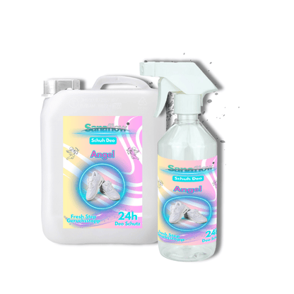 Schuh Deo Angel – Geruchsstopp, Geruchsentferner & Schuhspray gegen Schweißgeruch, langanhaltende Frische - Sanaflow - Geruchsentferner