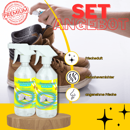 Schuh Deo Citrus – Geruchsstopp, Geruchsentferner & Schuhspray gegen Schweißgeruch, langanhaltende Frische - Sanaflow - Geruchsentferner