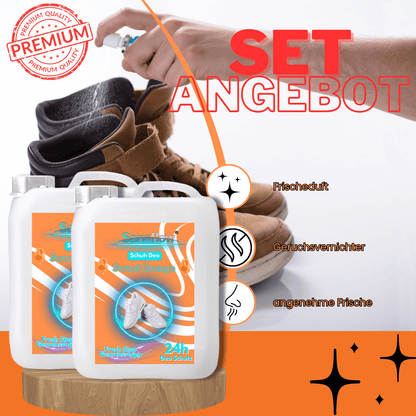 Schuh Deo Sweet Orange – Geruchsstopp, Geruchsentferner & Schuhspray gegen Schweißgeruch, langanhaltende Frische - Sanaflow - Geruchsentferner