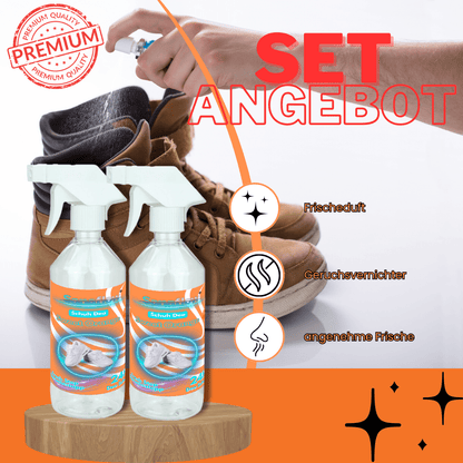 Schuh Deo Sweet Orange – Geruchsstopp, Geruchsentferner & Schuhspray gegen Schweißgeruch, langanhaltende Frische - Sanaflow - Geruchsentferner