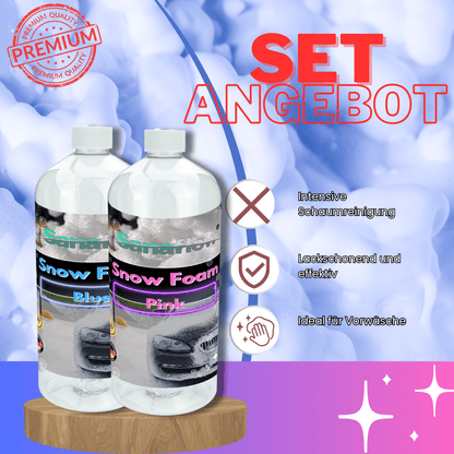 Spezial Snow Foam Blue für alle Lackfarben – Lackschonende Vorreinigung mit intensiver Schaumbildung - Sanaflow - Snow Foam Blue