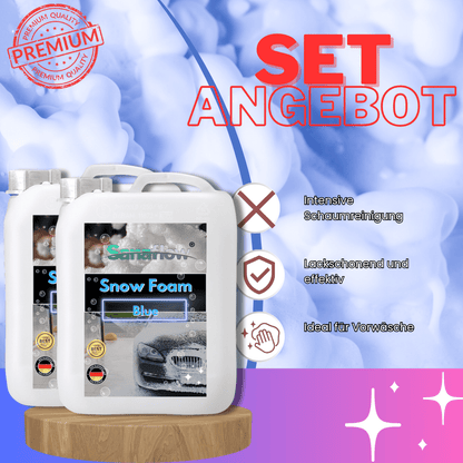 Spezial Snow Foam Blue für alle Lackfarben – Lackschonende Vorreinigung mit intensiver Schaumbildung - Sanaflow - Snow Foam Blue