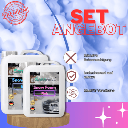 Spezial Snow Foam Blue für alle Lackfarben – Lackschonende Vorreinigung mit intensiver Schaumbildung - Sanaflow - Snow Foam Blue