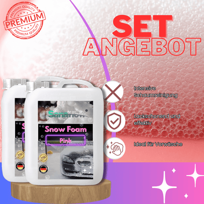 Spezial Snow Foam Pink für alle Lackfarben – Lackschonende Vorreinigung mit intensiver Schaumbildung - Sanaflow - Snow Foam Pink