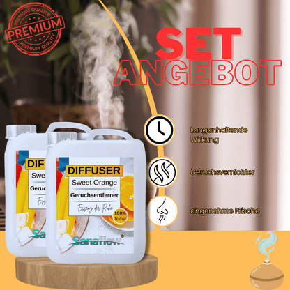 Sweet Orange Sanaflow Raumduft Diffuser – Langanhaltender, natürlicher Duft - Sanaflow - Geruchsentferner